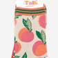 Women's Peach Print Bamboo Socks: UK 3-7 | EU 36-40