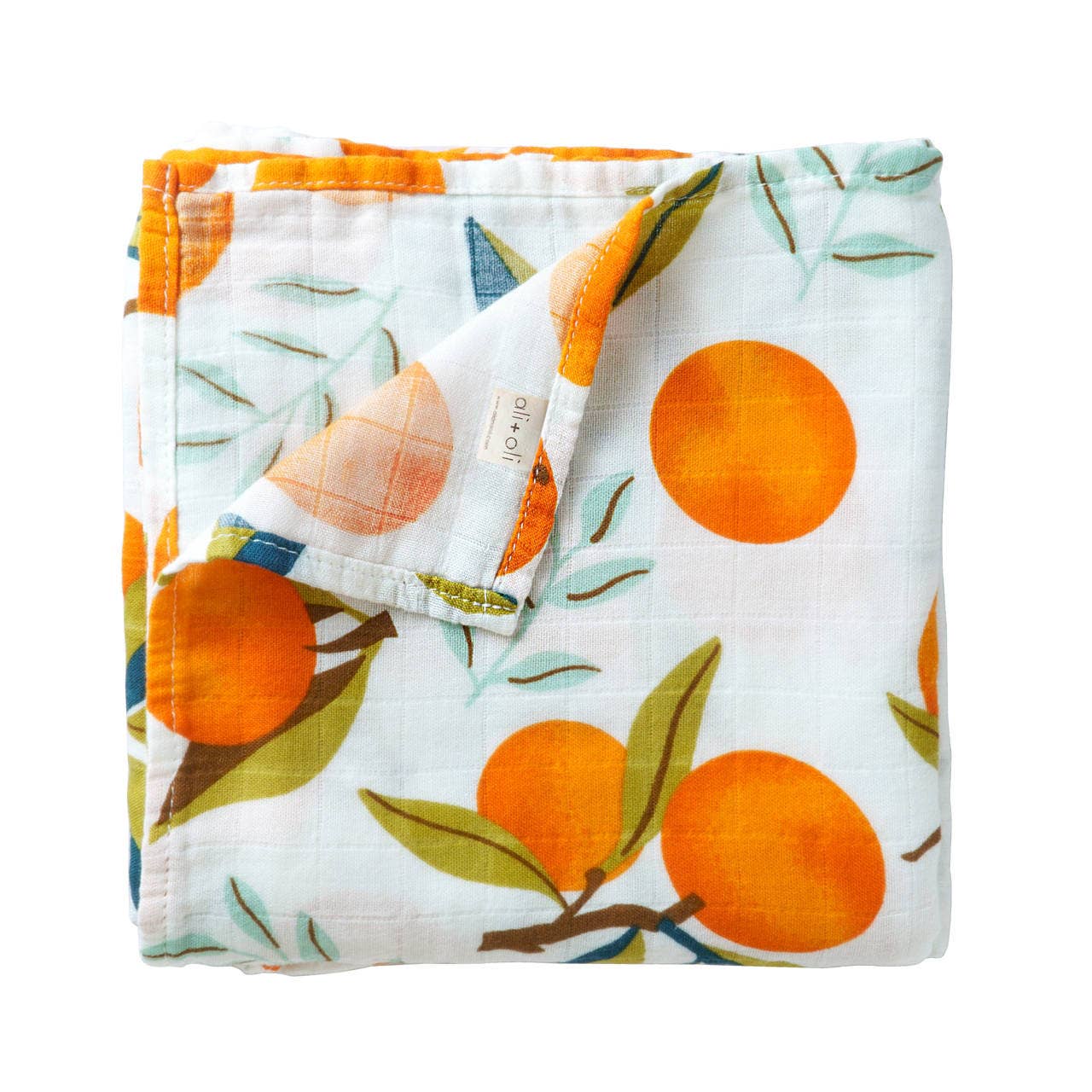 Bamboo Muslin Swaddle Blanket (Tangerine)