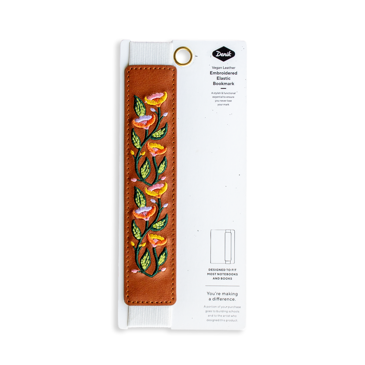 Molina Vine Embroidered Elastic Bookmark