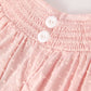 Autumn Halloween Light Pink Ghost Embroidery Smock Floral Girls Romper