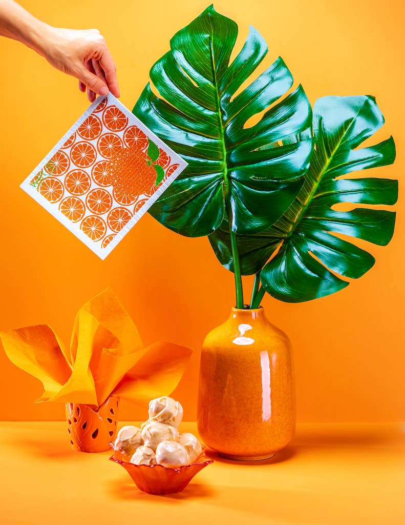 Orange Slices Swedish Cloth