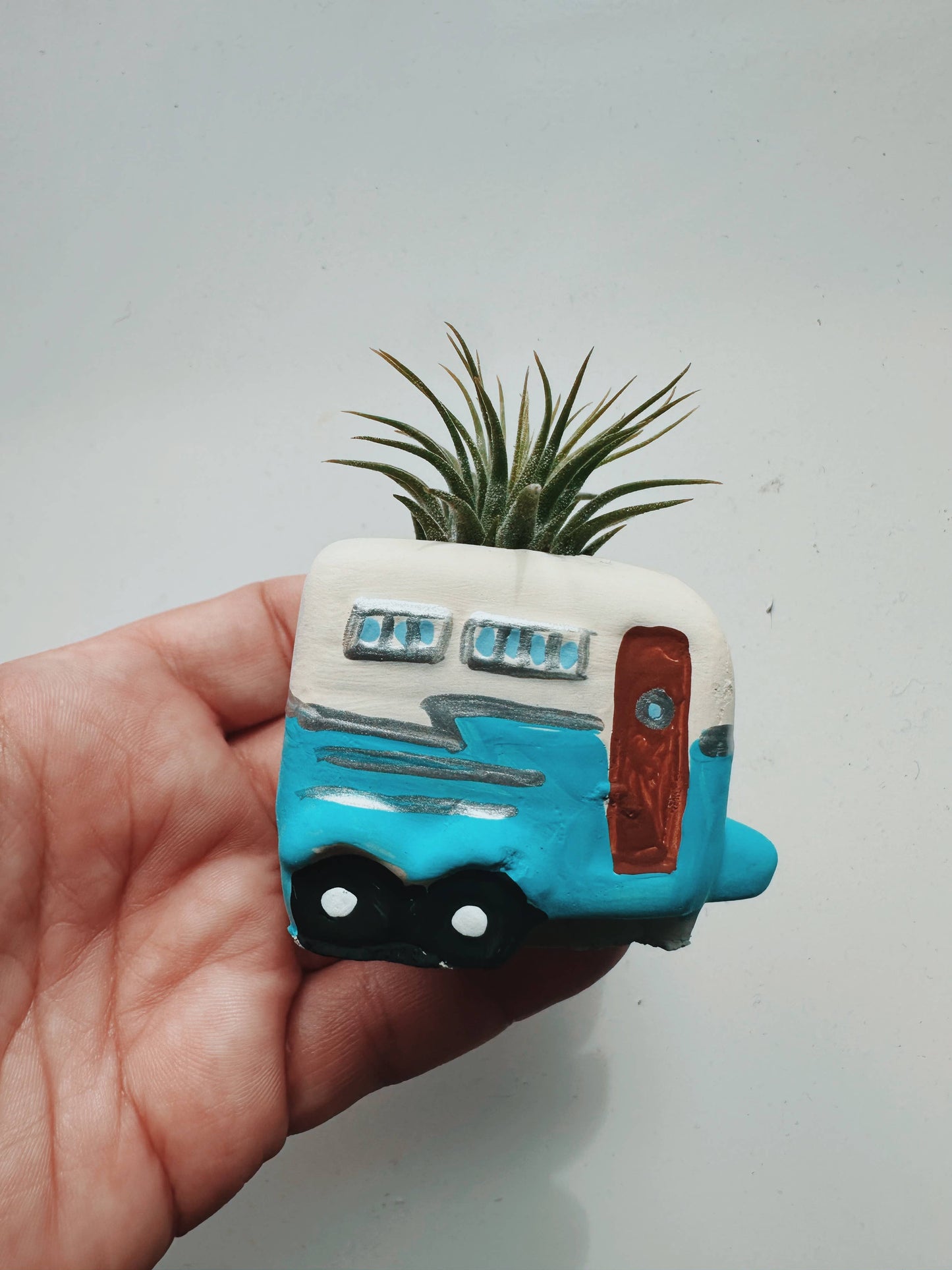 Vintage Camper Mini Planter with Air Plant