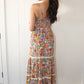 Multi Color Floral Maxi Dress