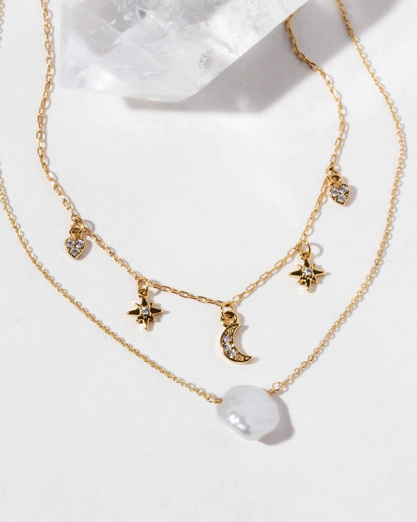Solar Glow Keishi Pearl Necklace Set