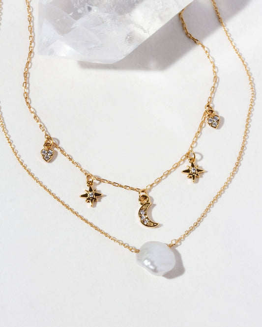 Solar Glow Keishi Pearl Necklace Set