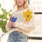 FLORAL PATCH SWEATER