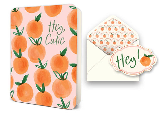 Hey, Cutie Deluxe Greeting Card