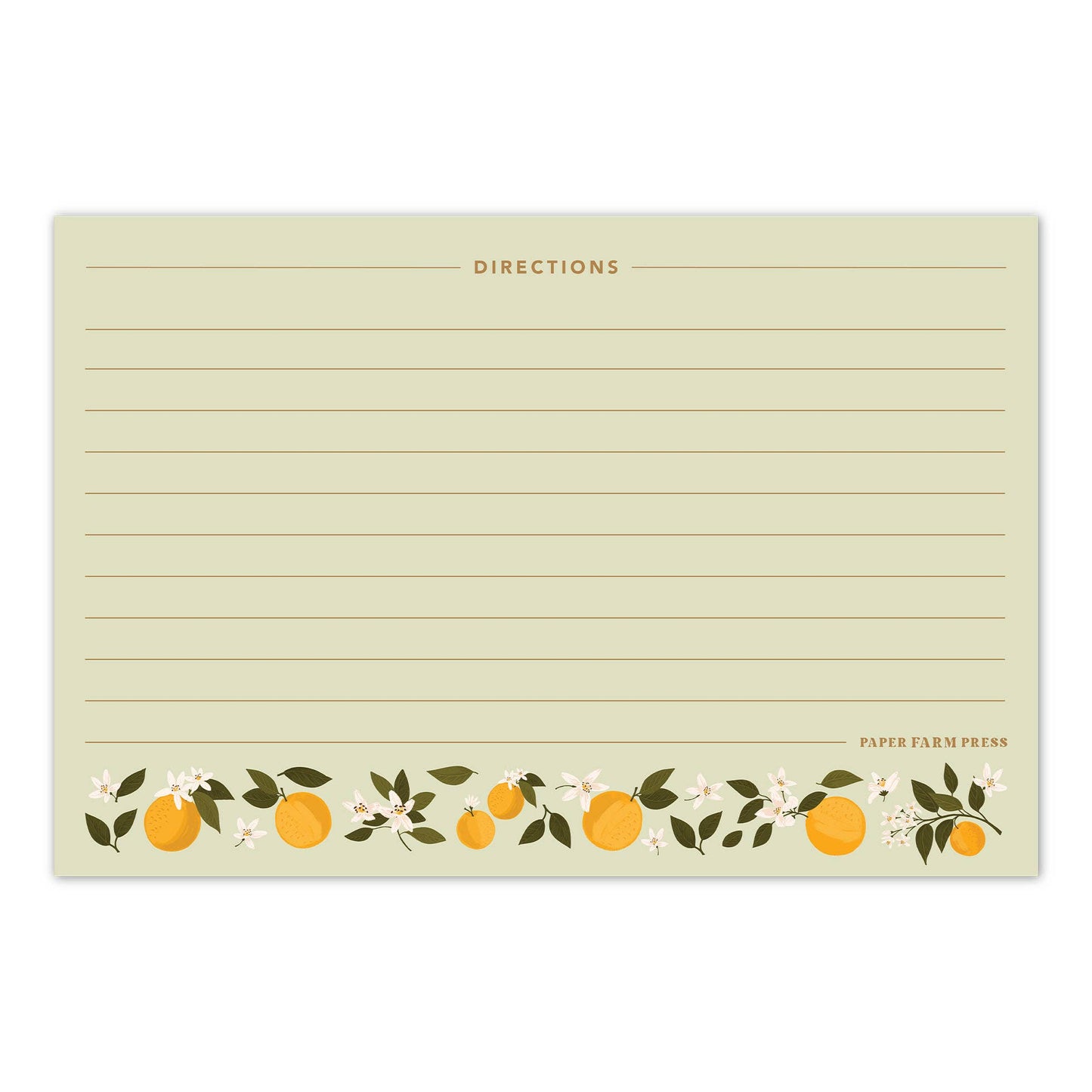Orange Orchard Tin Recipe Box