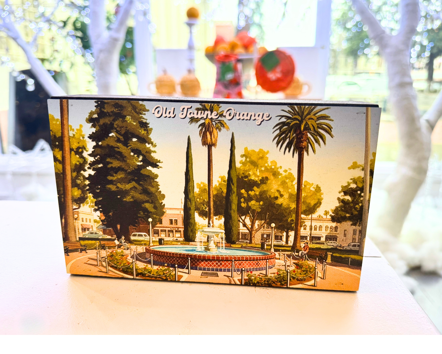 Orange Puzzle Wooden Keepsake Box