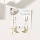 Sterling Silver Eclipse Threader Earrings- Moonstone