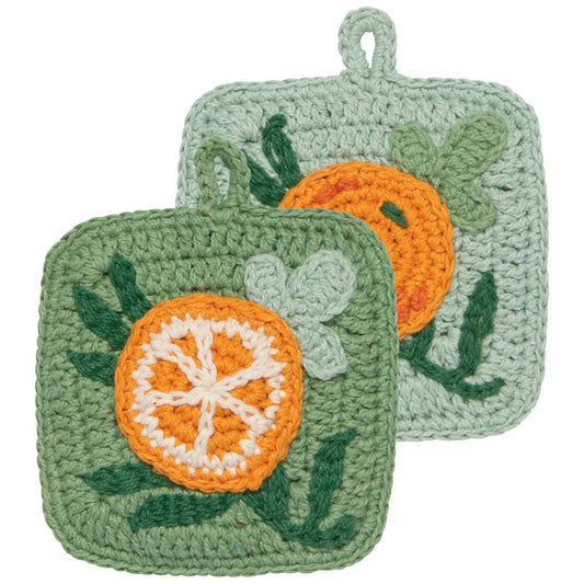 Cedar & Citrus Crochet Sponges Set