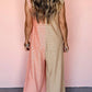 Colorblock Stripes Splicing Sleeveless Jumpsuit CY154