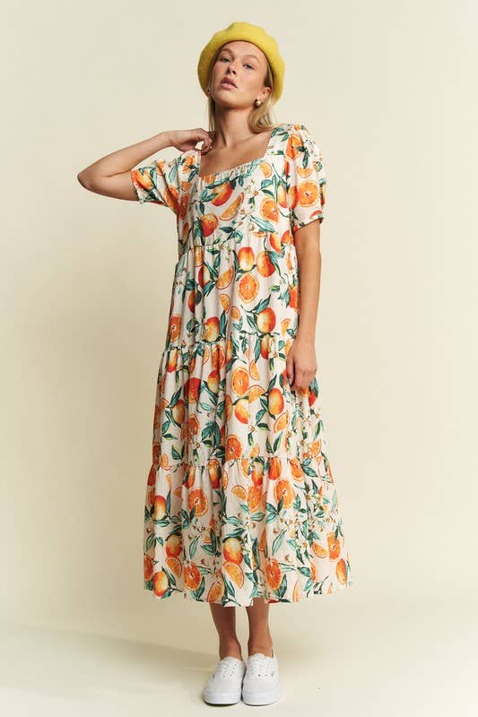 Orange Grove Dress with Pockets