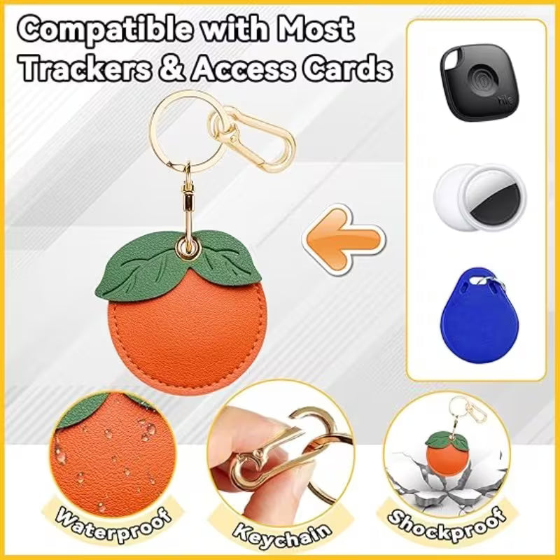 Orange AirTag Keychain