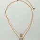 Power of Two Necklace Set - Druzy Quartz & Moonstone