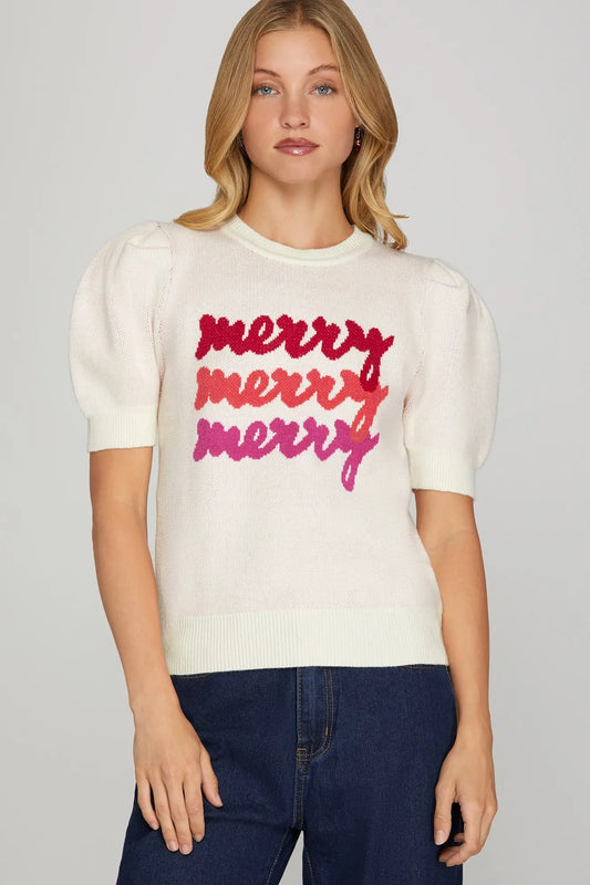 Merry! Merry! Merry Christmas Sweater!