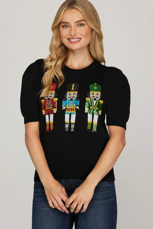 Nutcracker Sequin Christmas Sweater!
