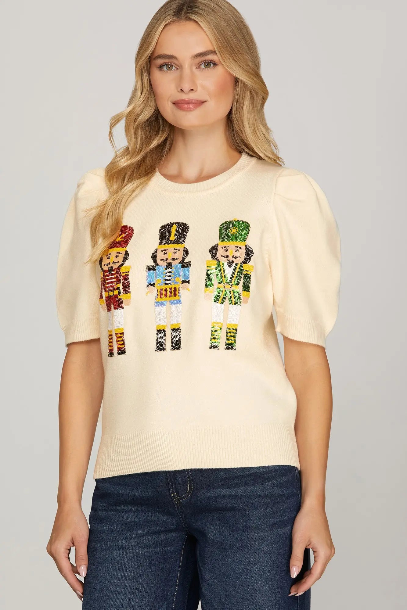 Nutcracker Sequin Christmas Sweater!
