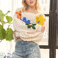 FLORAL PATCH SWEATER