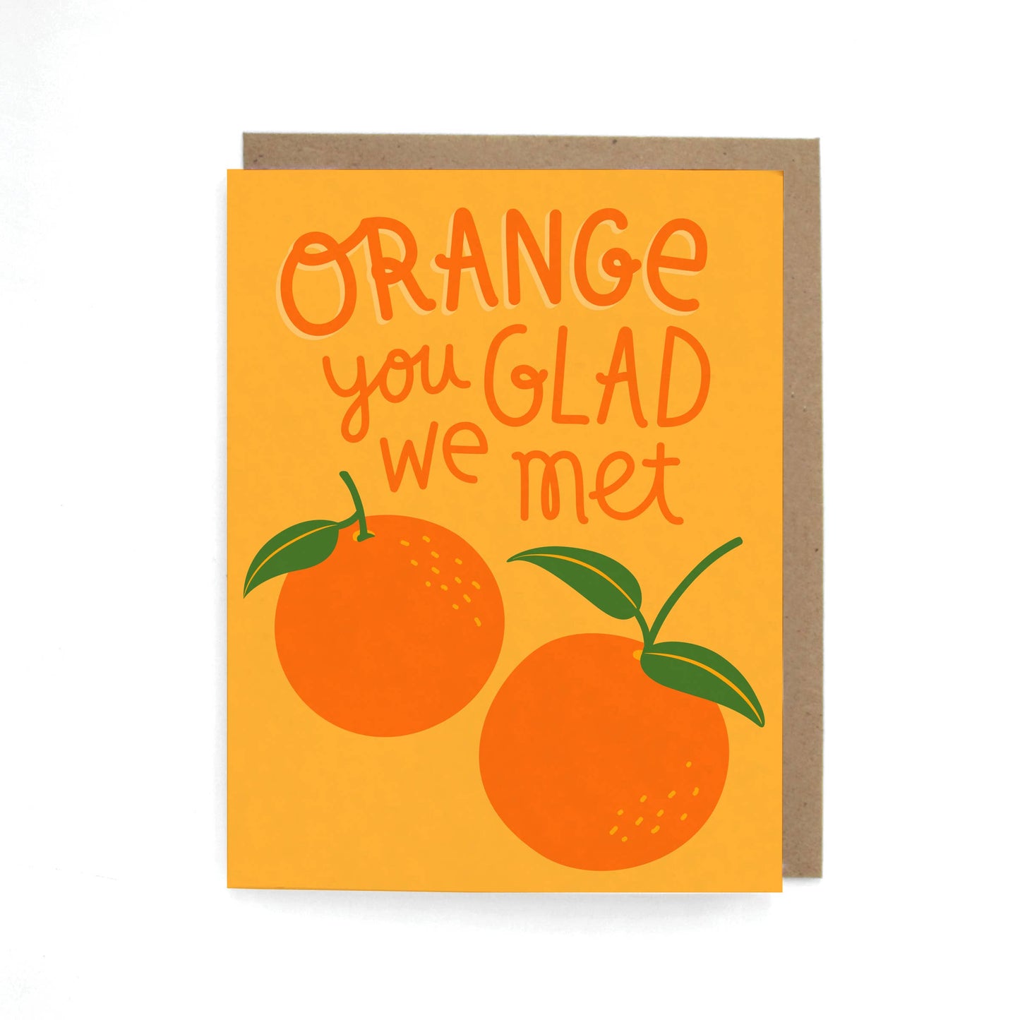 Orange Friendship Greeting Card