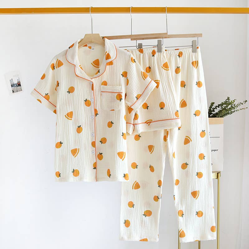 100% Cotton Orange Cutie Pajamas