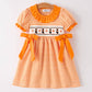 Halloween Striped Dress with Cat Smocking Embroidery –  Perfect for Fall