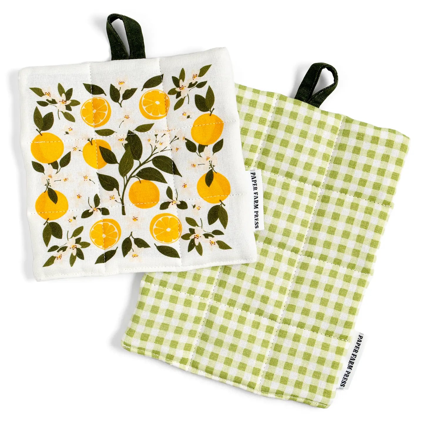 Orange Orchard Pot Holder Set