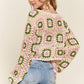 MULTI-COLOR LONG SLEEVE CROP TOP