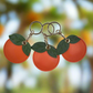 Orange Leather Bag Charm