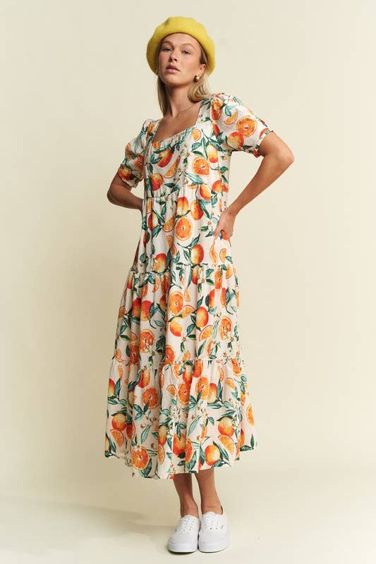 Orange Grove Dress with Pockets