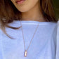 Wish Capsule Necklace w/ 3-Paper Scrolls - Gold Capsule