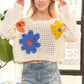 FLORAL PATCH SWEATER