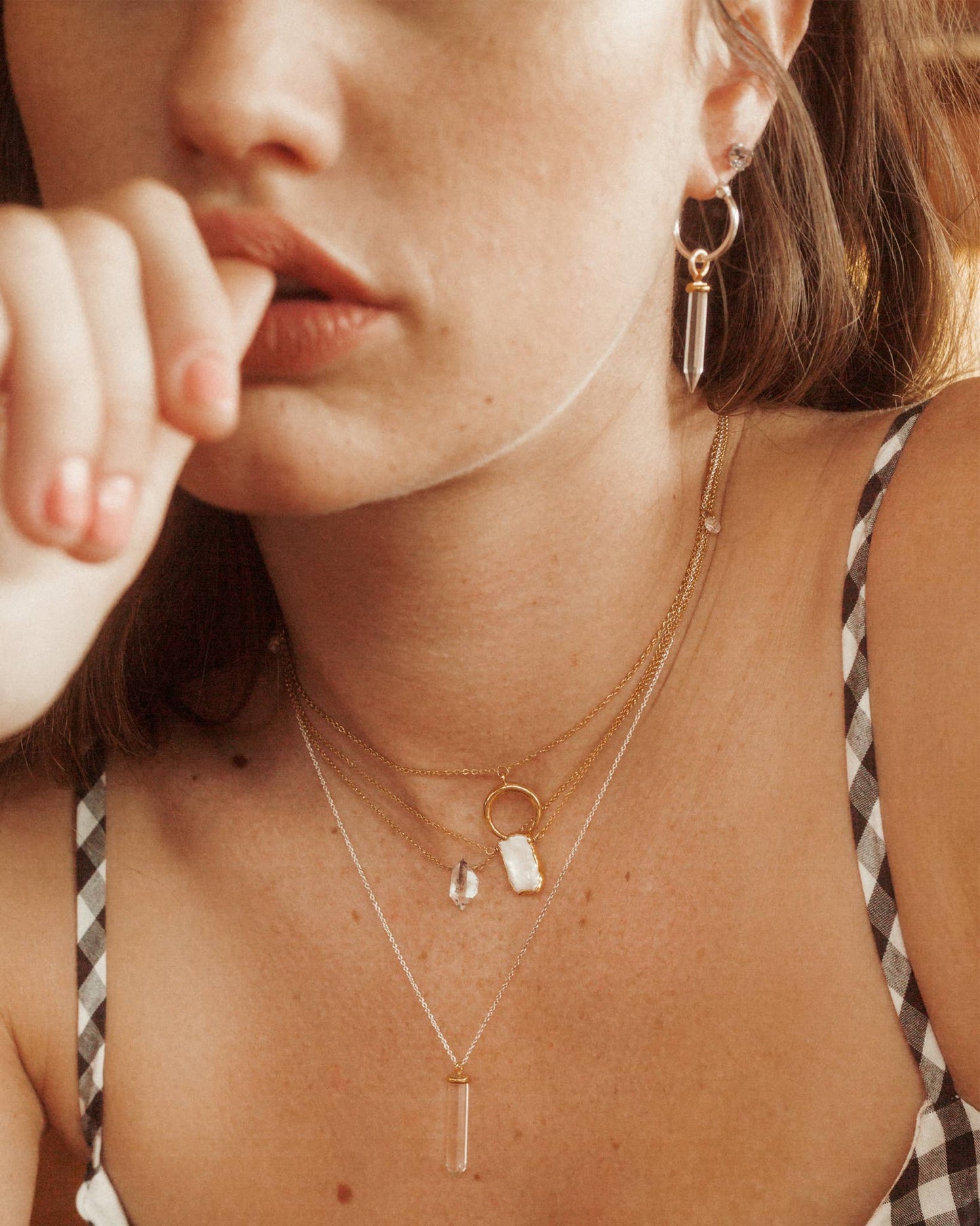 Earth, Wind and Fire Genuine Stone Necklace Pearl
