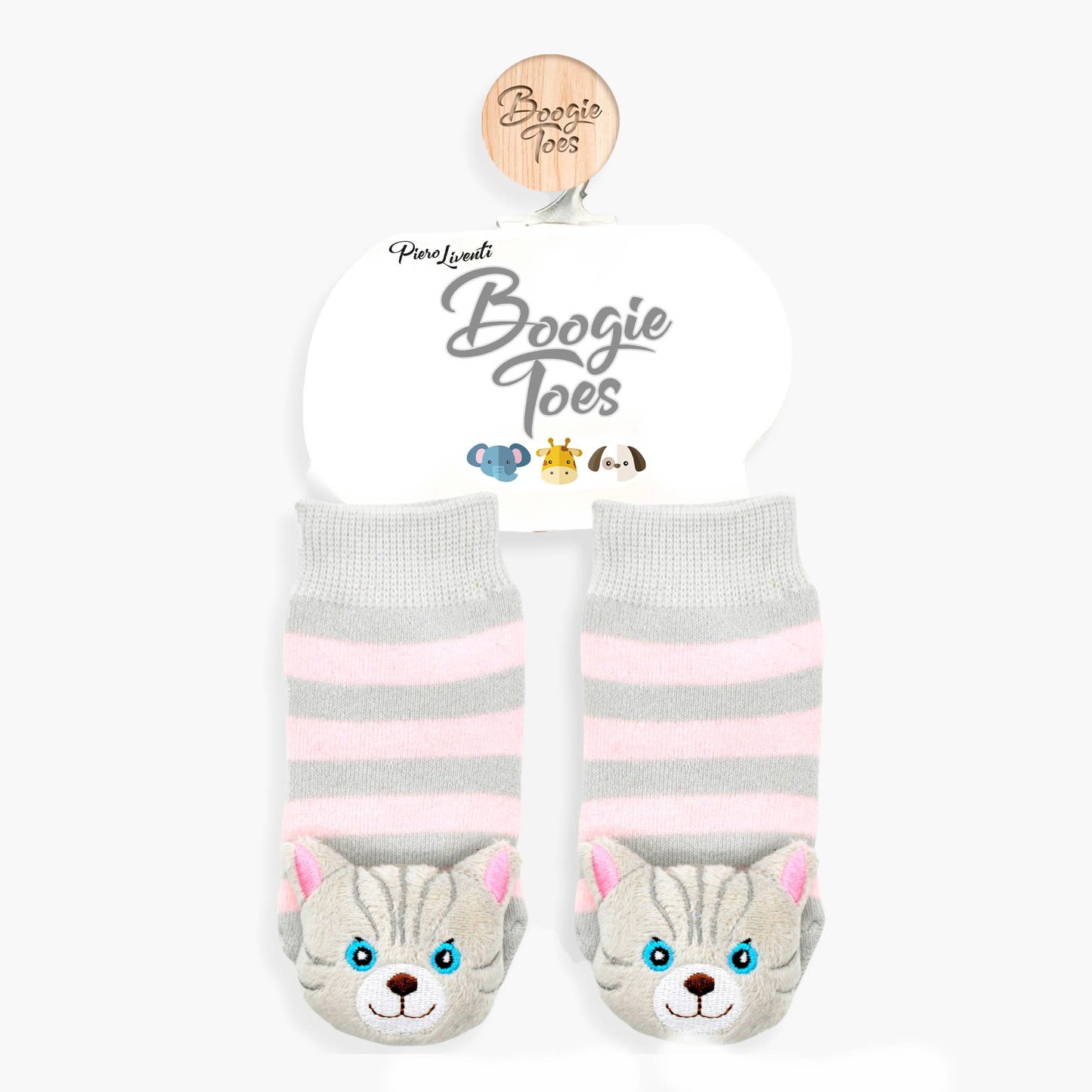 Gray Cat Boogie Toes Rattle Socks