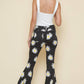 Daisy Printed Denim Flare Jeans