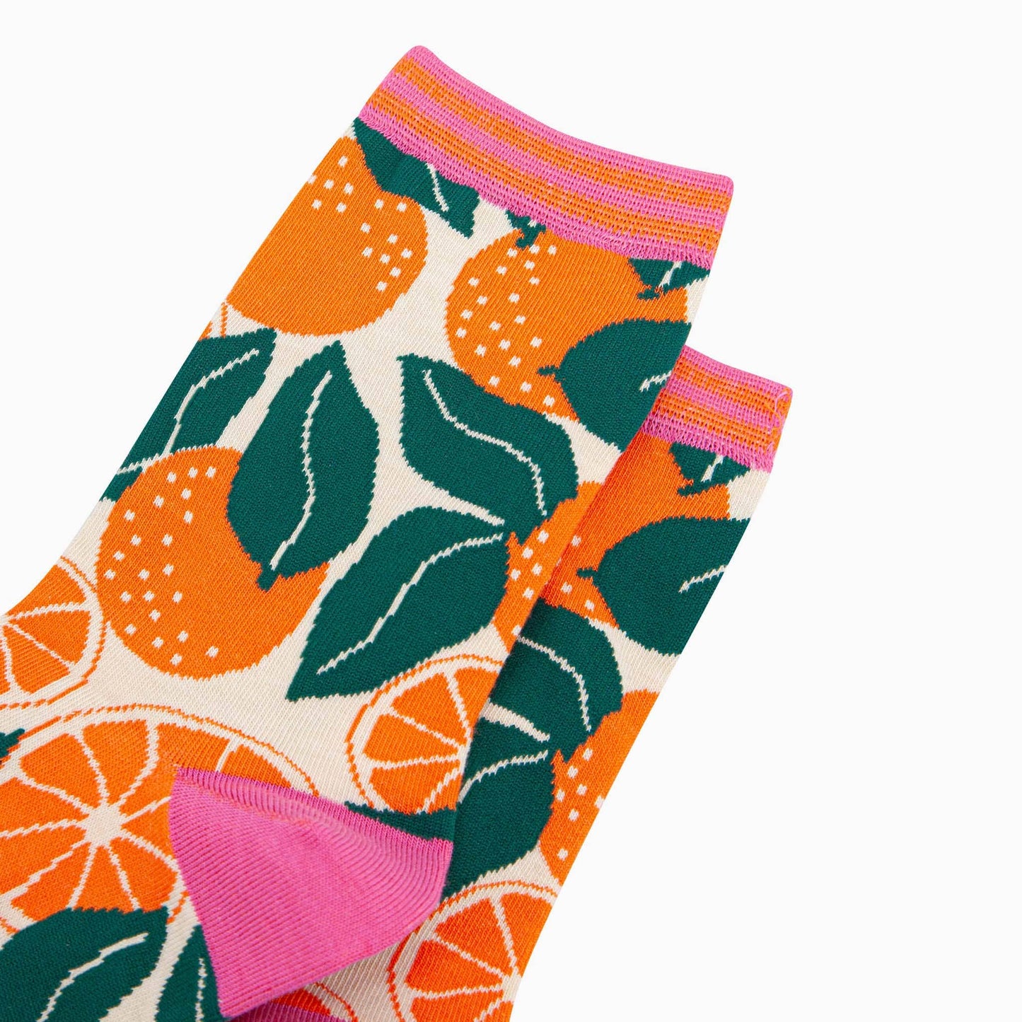 Women's Bamboo Socks - Cream, Orange Tree: UK 3-7 | EU 36-40 | US 5-9