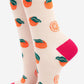 Women's Orange Fruit Bamboo Socks: UK 3-7 | EU 36-40