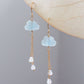 Cloud Nine Gemstone Drop Earring- Aquamarine