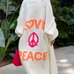 Love & Peace Exposed Seam Long Maxi Knit Cardigan