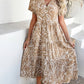 Bohemian Casual High-Waisted Color Block Dress DY327