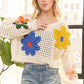 FLORAL PATCH SWEATER