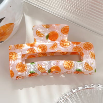 Orange Claw Clip