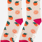 Women's Orange Fruit Bamboo Socks: UK 3-7 | EU 36-40
