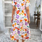 Bohemian Casual High-Waisted Color Block Dress DY327