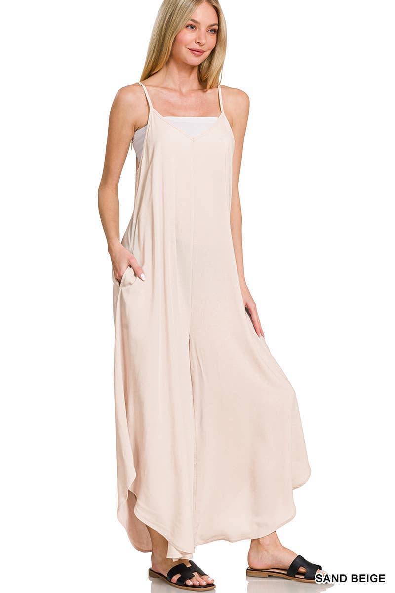 Wide Leg Rayon Challis Jumpers