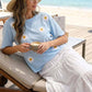 Cozy Daisy Embroidery Knit Top