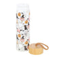 Groovy Ghost Halloween Print Glass Water Bottle