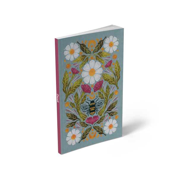 Honeybee Tea  Soft Touch Classic Layflat Notebook Journal