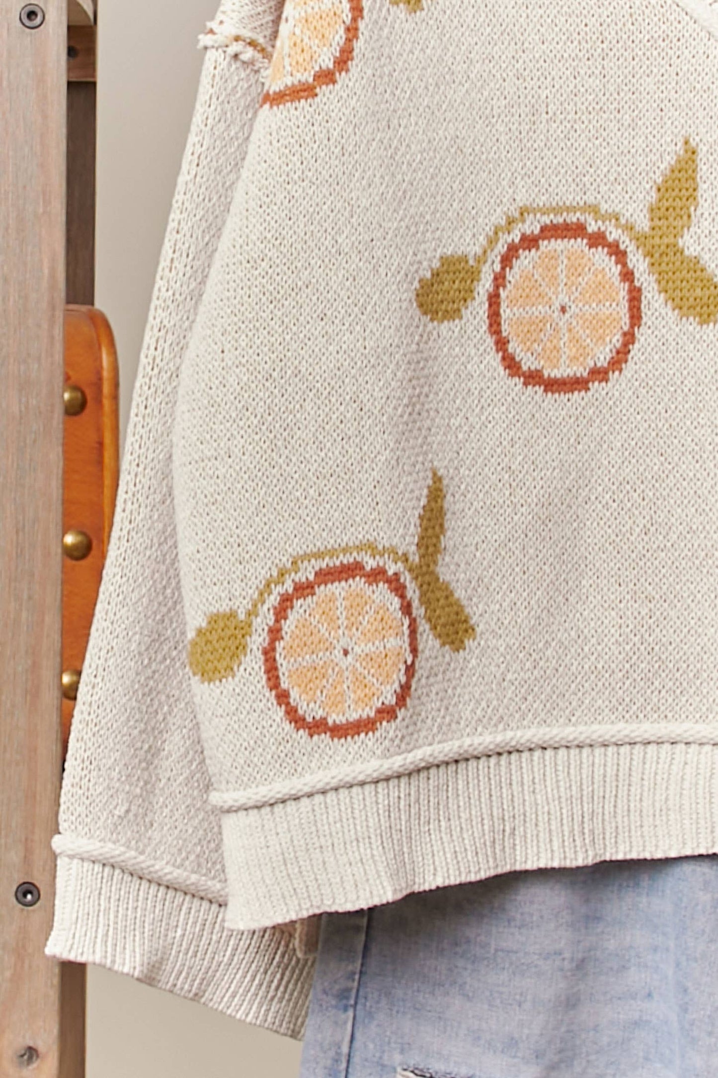 Oversized Orange Knit Sweater