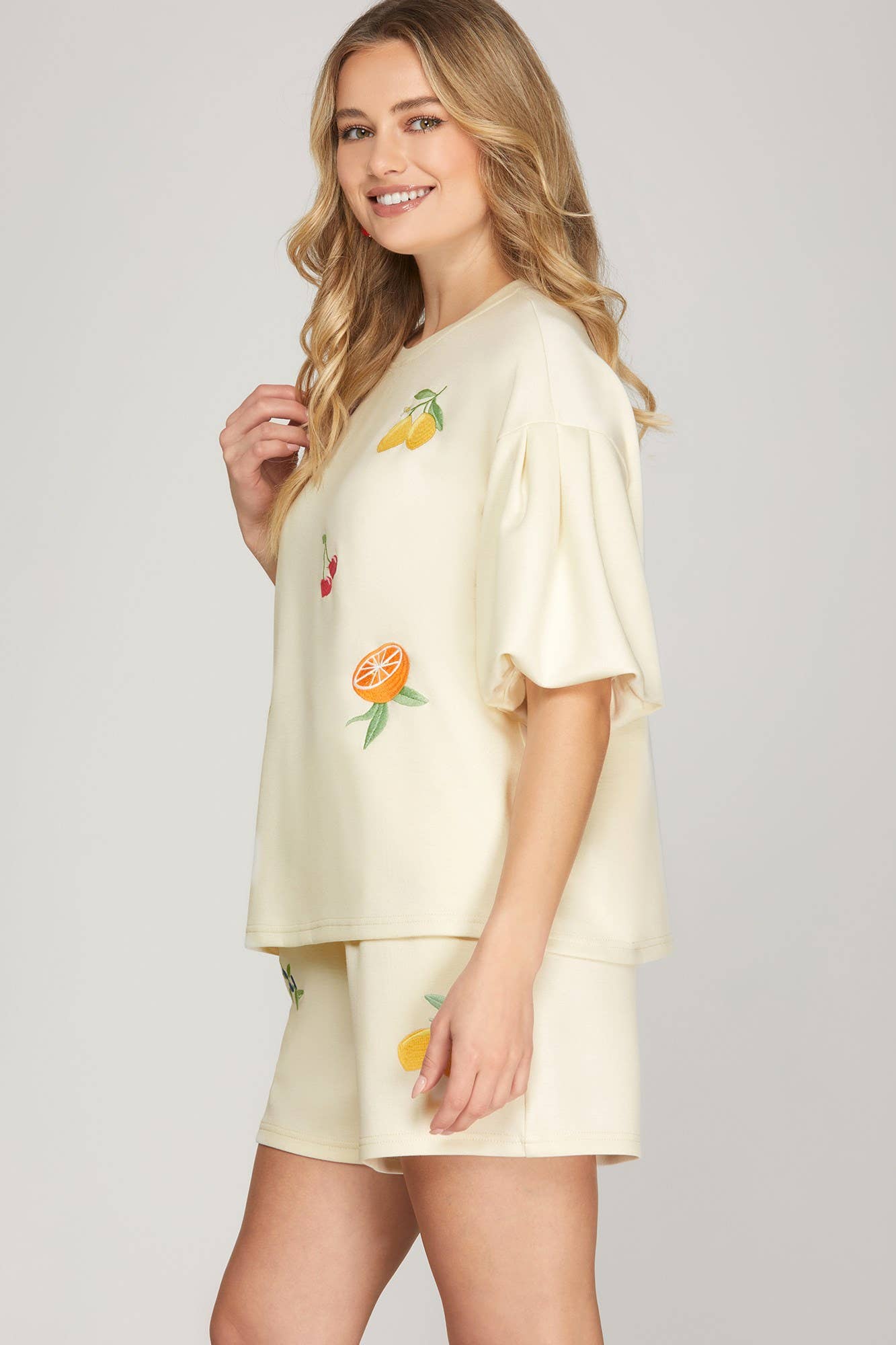 Fruity Embroidered Shorts Only